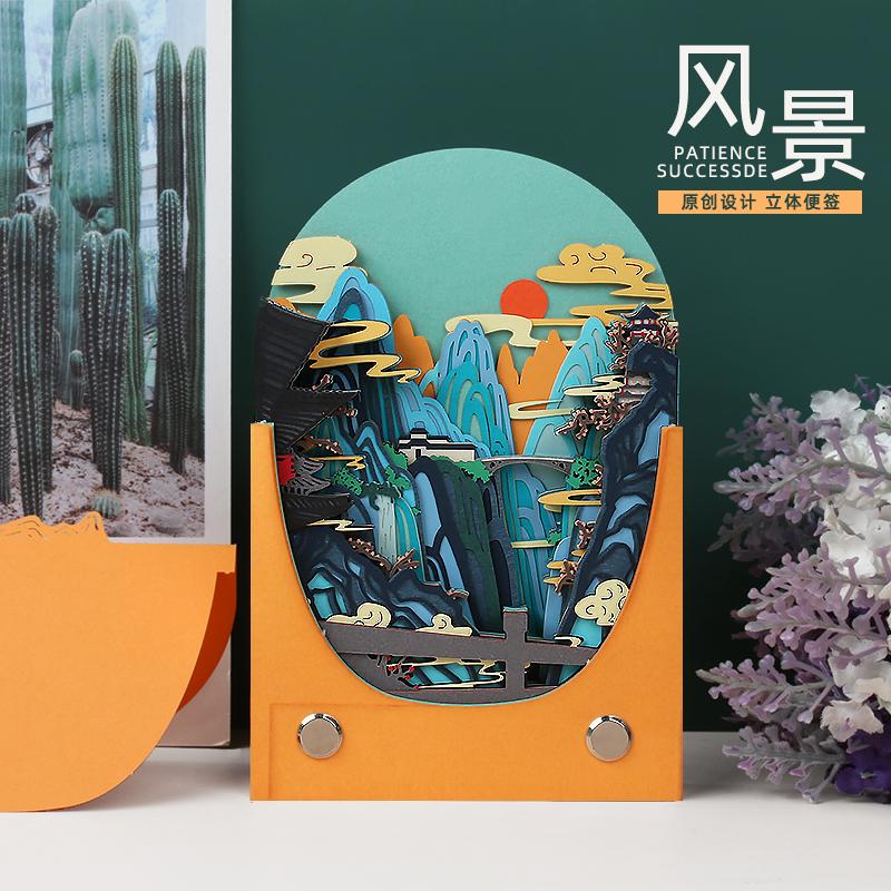 溪云初起日沉阁,山雨欲来风满楼，诗句中的景色呈现在便签之中等你探索