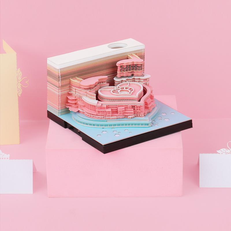 情人节-爱情堡垒3D便签带灯