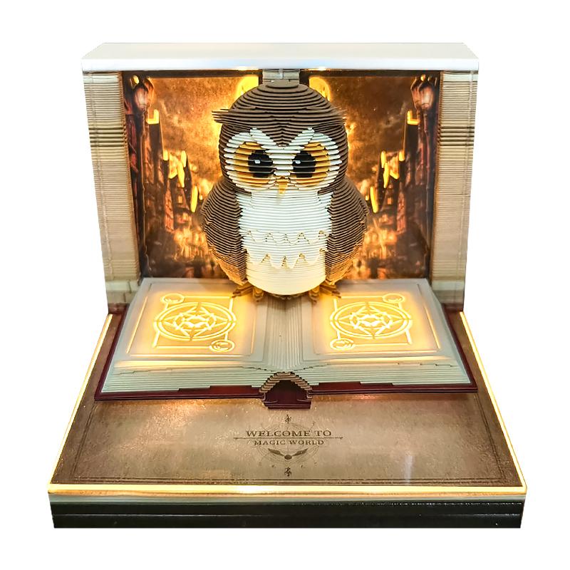 3D光影纸雕便签本 魔法之鹰