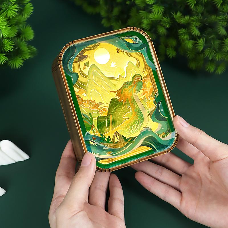 端午好礼 龙粽登场木雕小夜灯